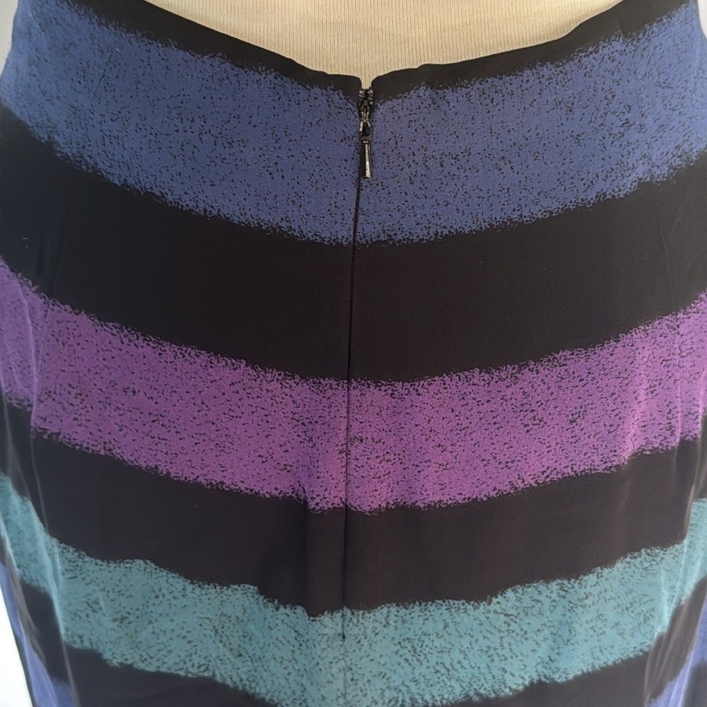 Vintage Silk Skirt Field Manor Modern Classics Size 4 Striped - Picture 4 of 6